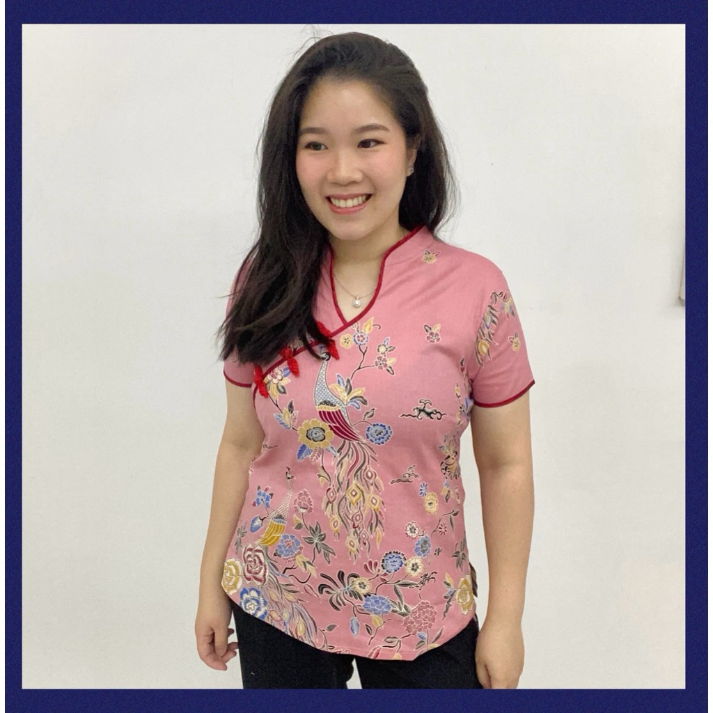 Omni batik - Cheongsam batik blouse