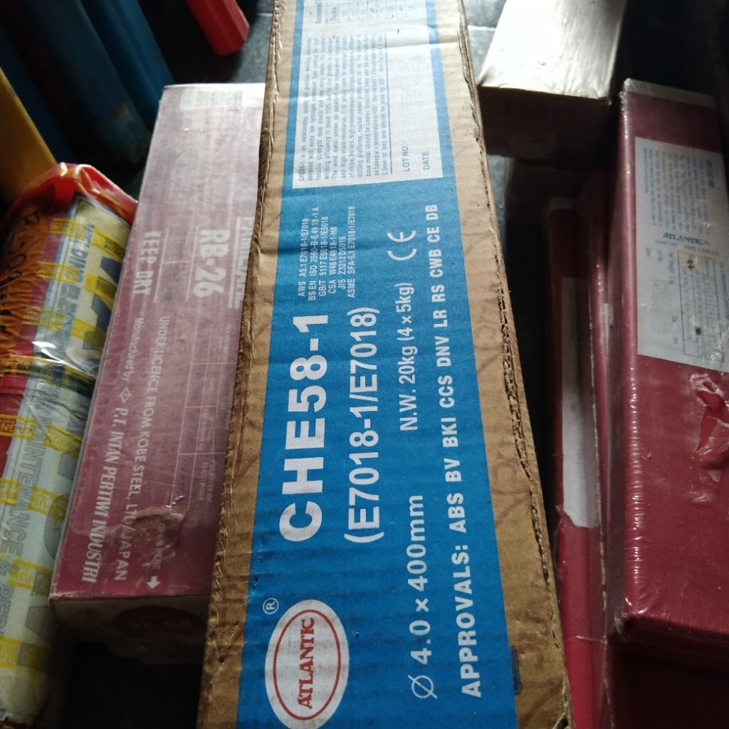 KAWAT LAS ATLANTIC AWS E7018-1/E7018 Size.4.0MM