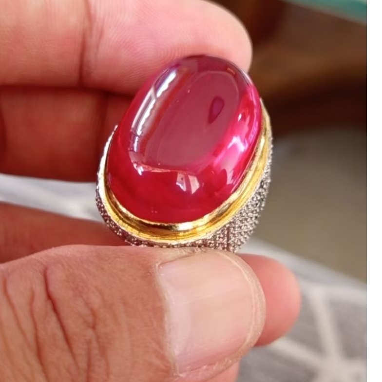 Batu Merah Siam Jumbo Super | Ring 9 | 9 mohs