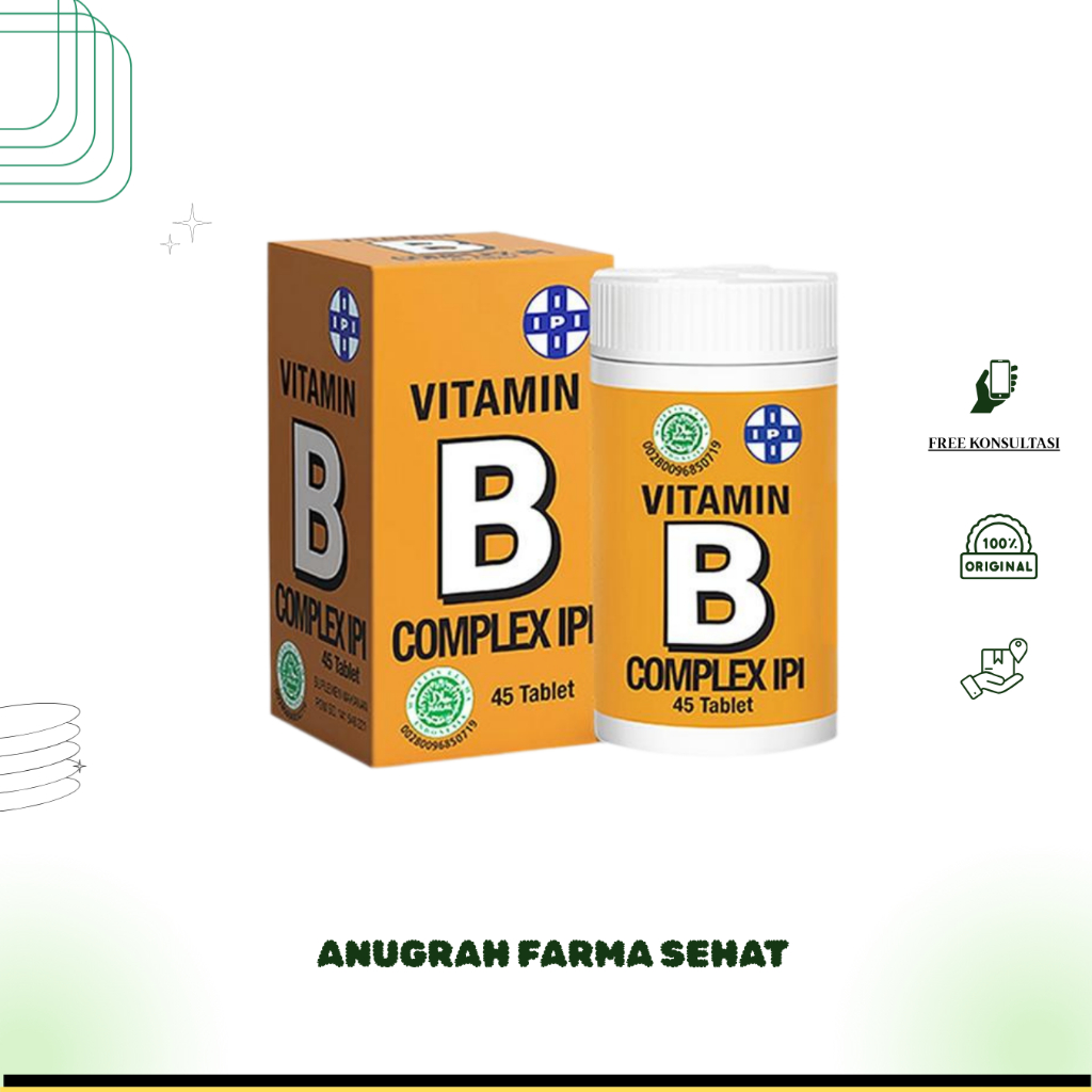 VITAMIN B Complex IPI - Suplemen VitaminB1 B6 B12 Untuk Stamina & Vitamin Saraf