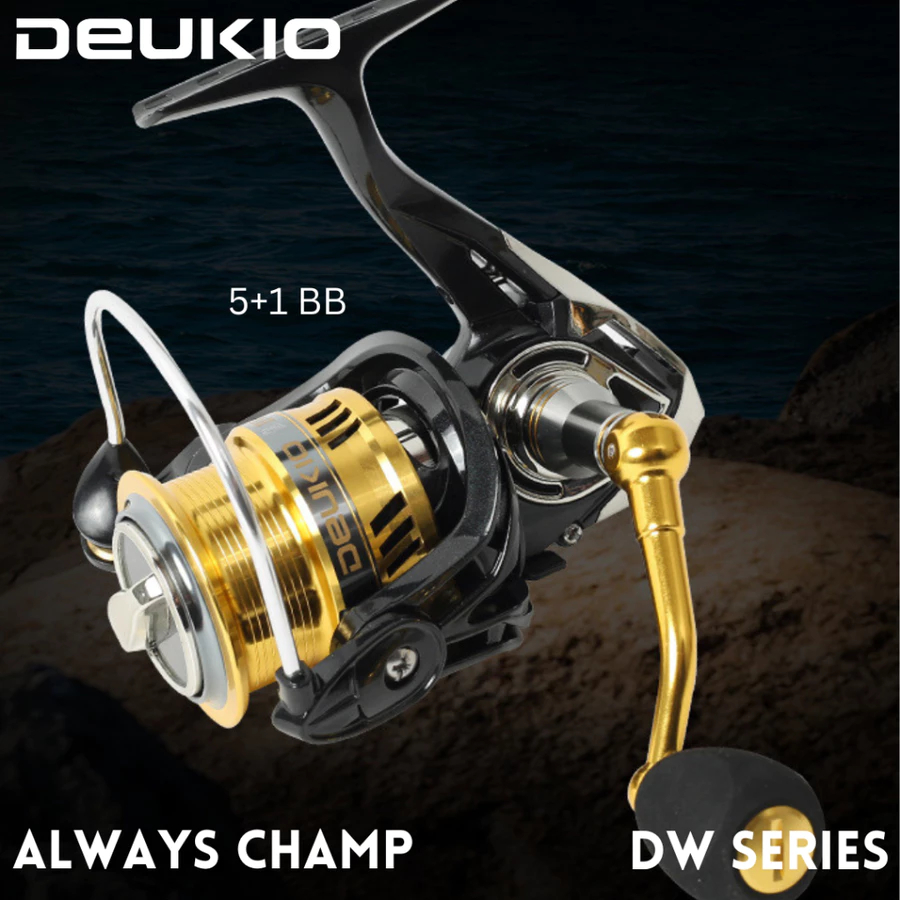 Reel Spinning Metal Premium Tangguh DEUKIO DW Seri 2000 - 3000