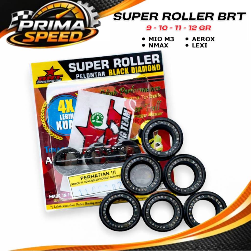 BRT - NMax ROLLER Racing BRT racing Black Diamond Roller Ukuran 9 dan 11 gram