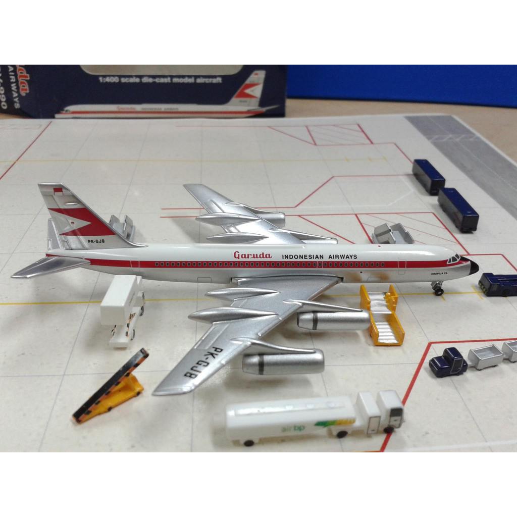 Diecast Pesawat Garuda Indonesia CV-990 Coronado rego PK-GJB nose name "Sriwijaya" kondisi relatif m
