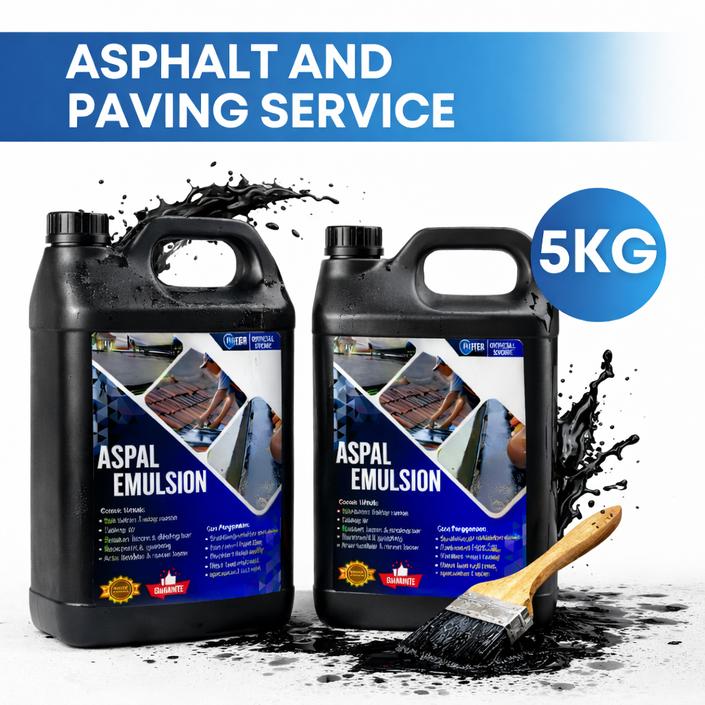 Aspal Cair 5kg Anti Bocor & Rembes Penambal Atap Rumah Dak,Genteng,Asbes