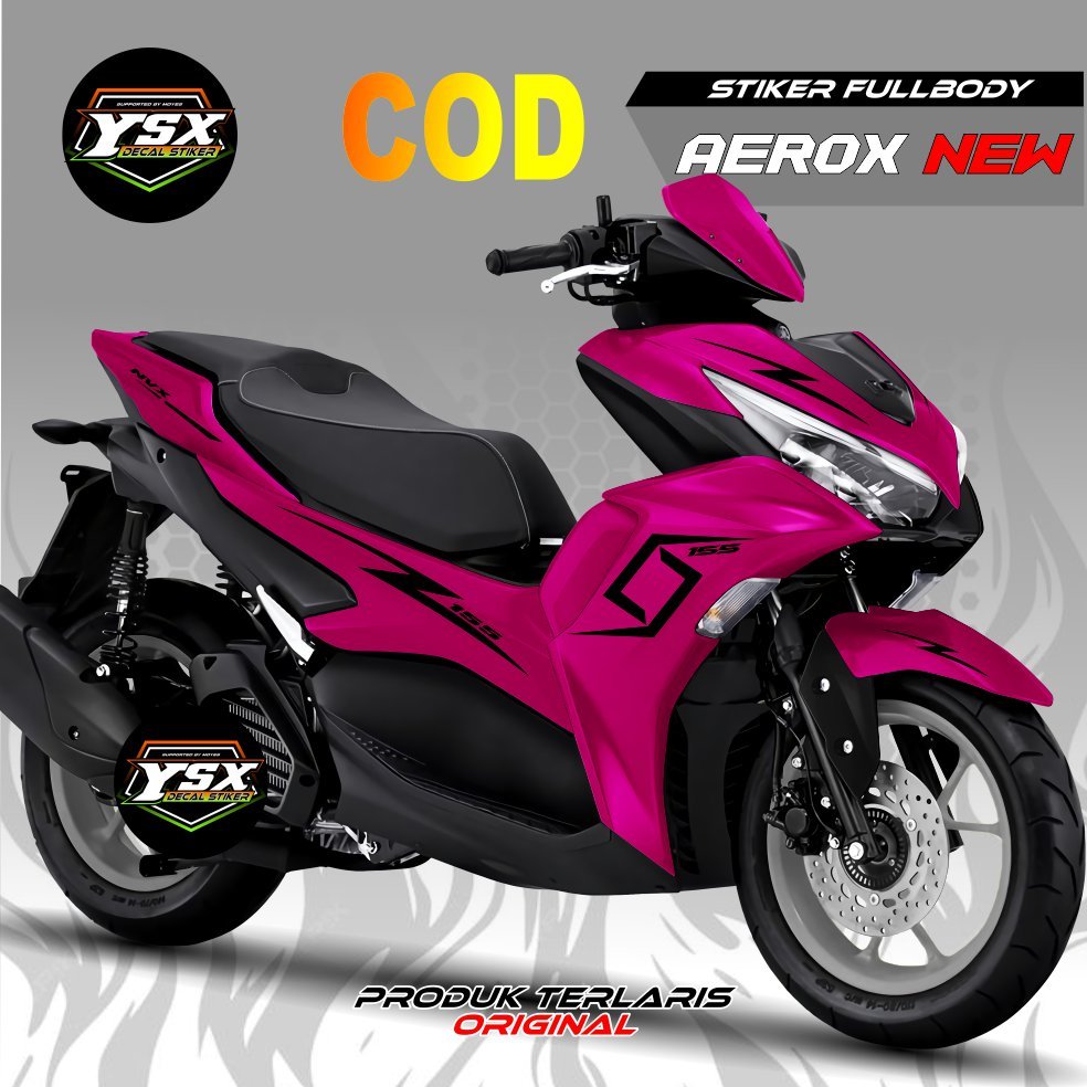 Stiker Fullbody Motor Yamaha Aerox New Motif Petir Original Diskon 15%