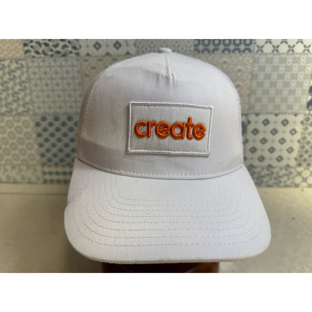 Topi Second Brand Branded Trucker Putih Create Official Store Original Full Tag Furing
