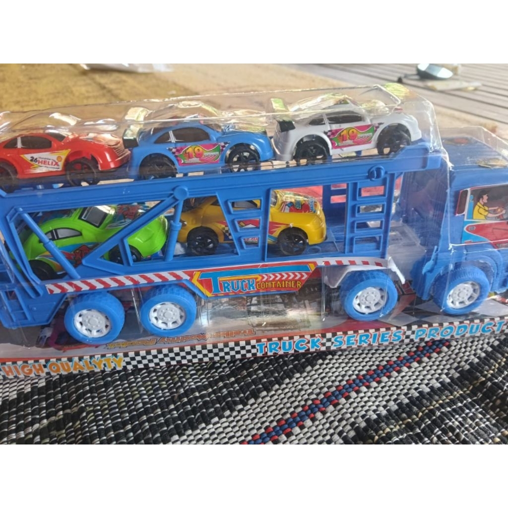 mainan mobil balap mini dan mobil truk kecil 1 set isi 6 pcs mobil mainan
