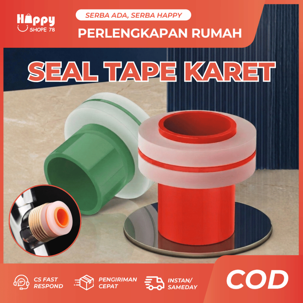 Seal Tape Kran Air Karet Rubber Perekat Anti Bocor Universal