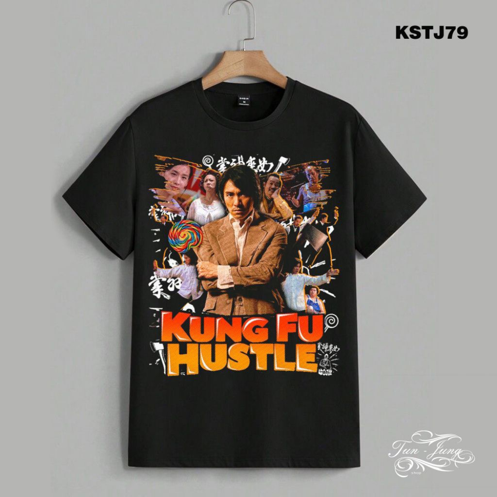 Kaos Pria Wanita Unisex tema film Kungfu Hustle