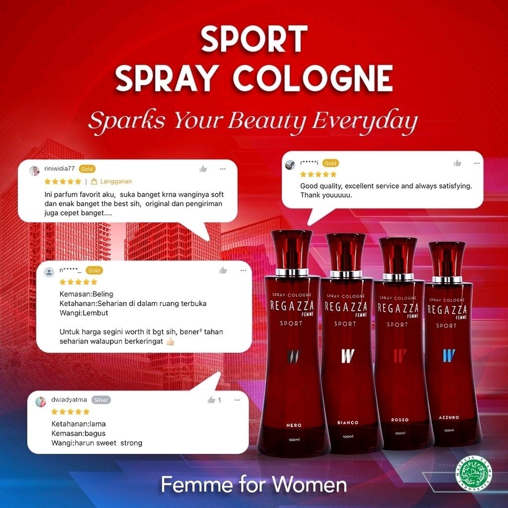 PARFUM REGAZZA FAMME SPORT SPRAY COLOGNE 100 ML
