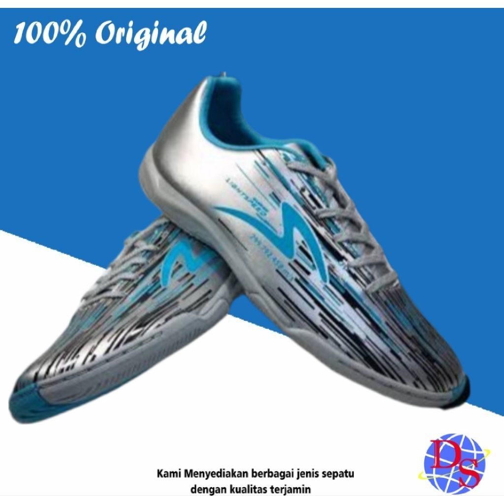 Sepatu Futsal Specs Lightspeed Reborn In Silver Black Aqua Sepatu Olahraga Futsal Sepatu Specs
