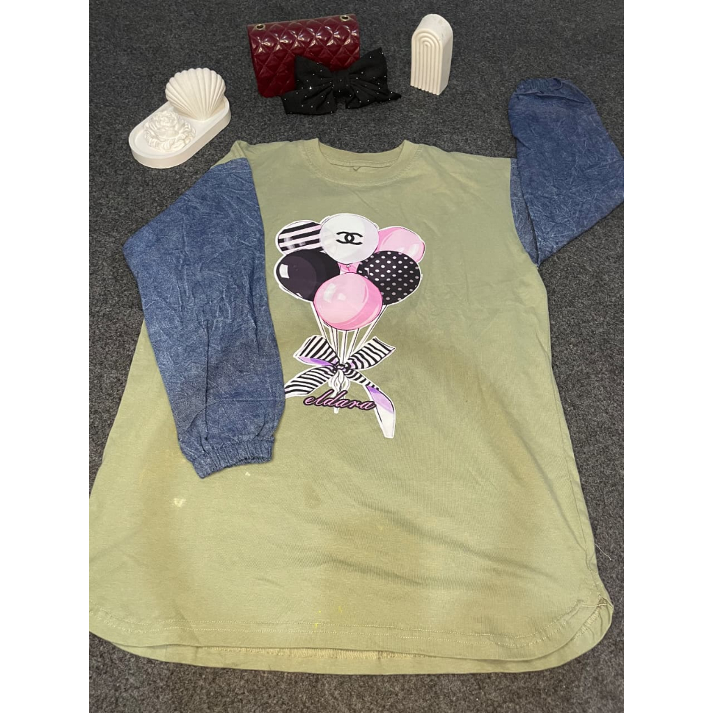 Kaos Semi Tunik Lengan Panjang Zolaqu COTTON COMBED 20S Kekinian Terbaru