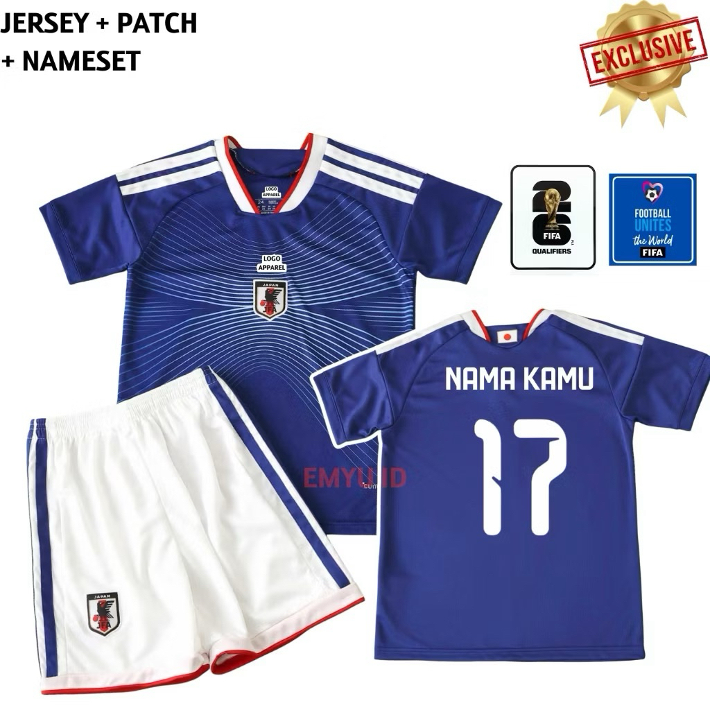 KIDS Jersey Jepang Home World Cup 2026 2027 Grade Original - Jersey Anak Jepang Piala Dunia High Qua