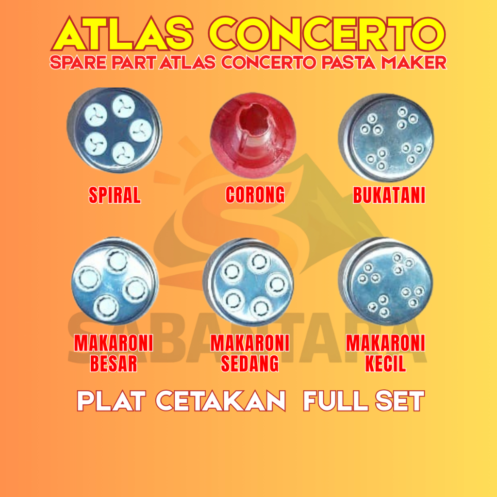 PLAT CETAKAN ATLAS CONCERTO FULL SET KOMPLIT LENGKAP