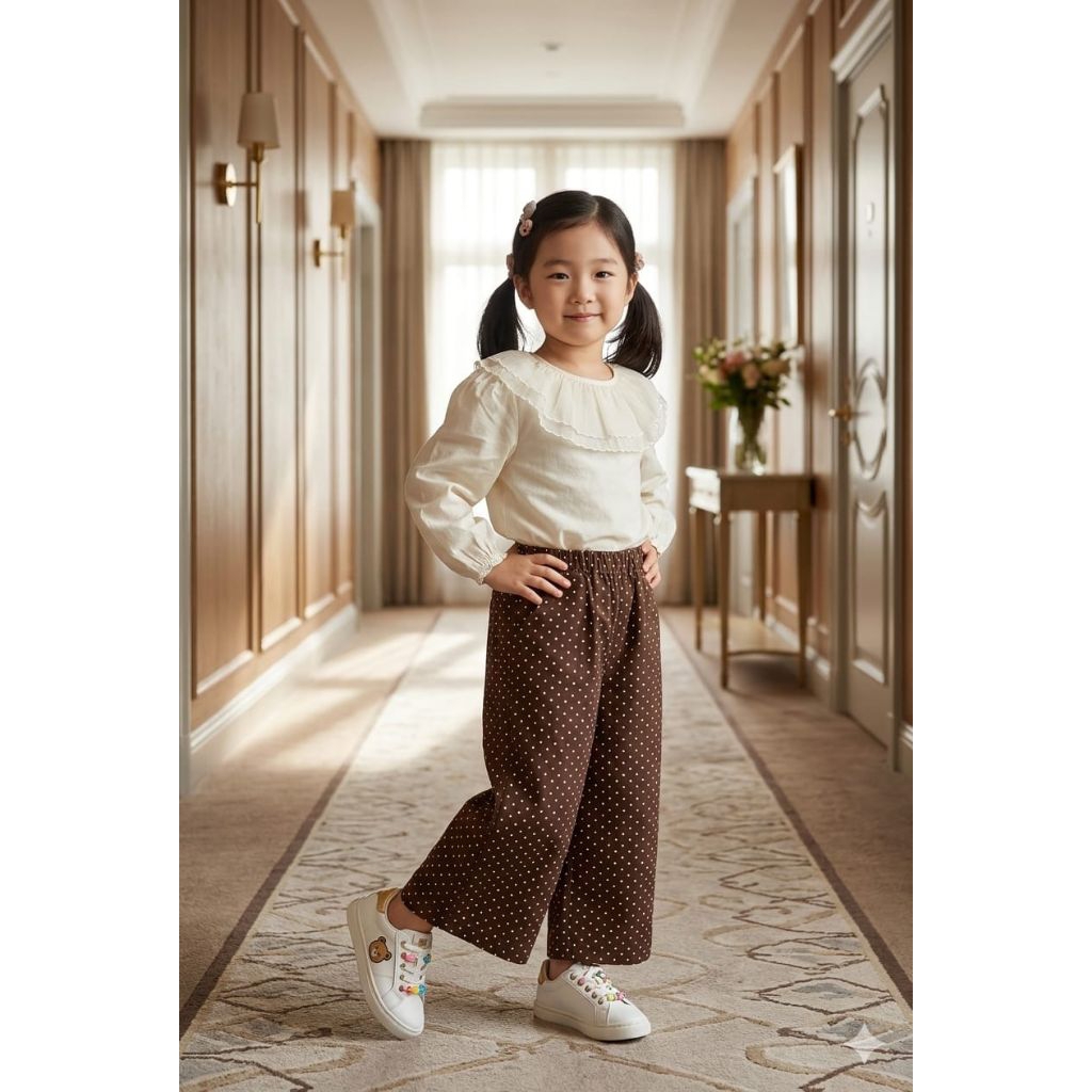 (COD) 5-10 Tahun// Setelan Kulot Anak Import// Baju Anak Perempuan// Kado Ulang Tahun