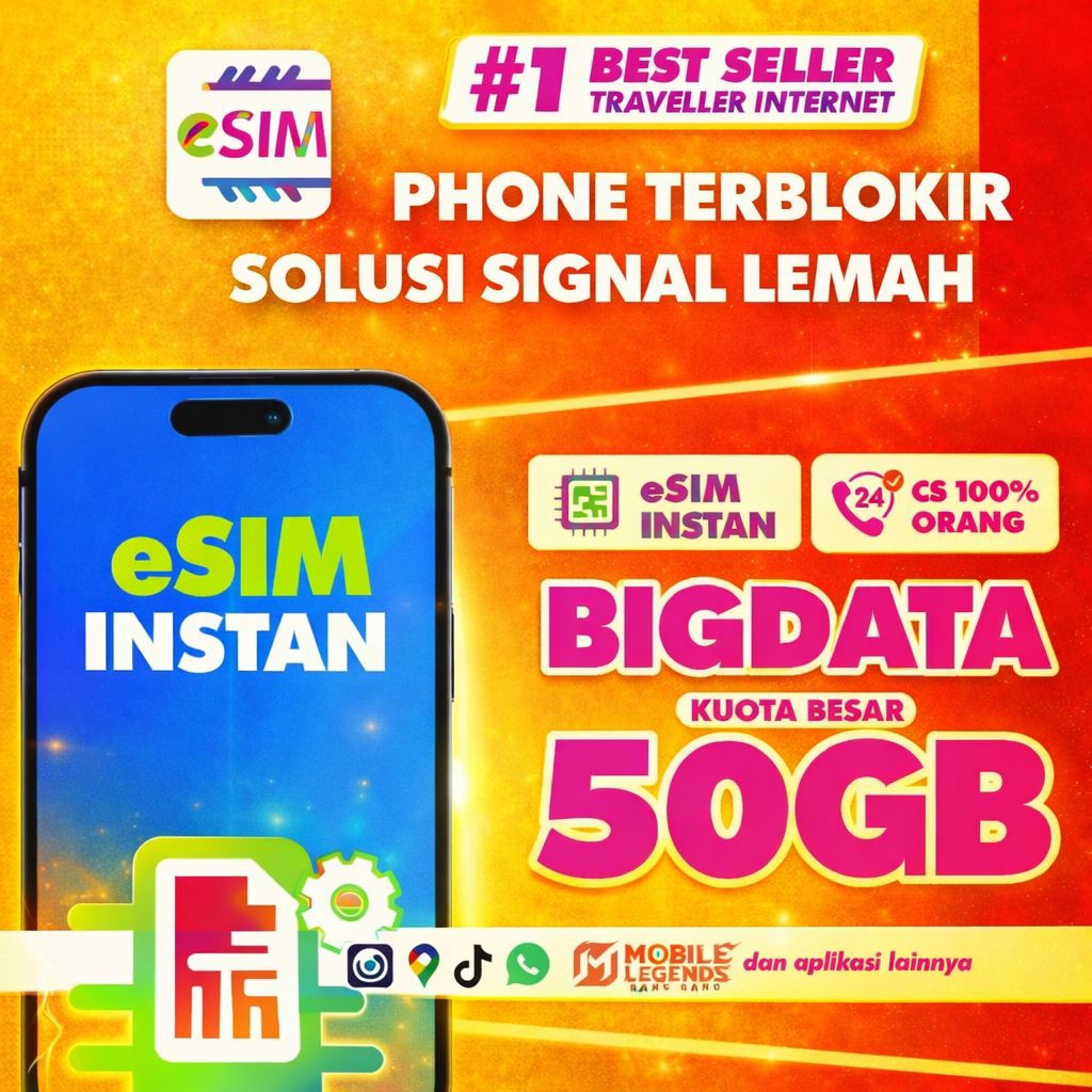 eSIM Roaming Telkomsel Anti Blokir HP InteriPhone | HP iPhone Inter IMEI Blokir I Solusi iMEI iPhone