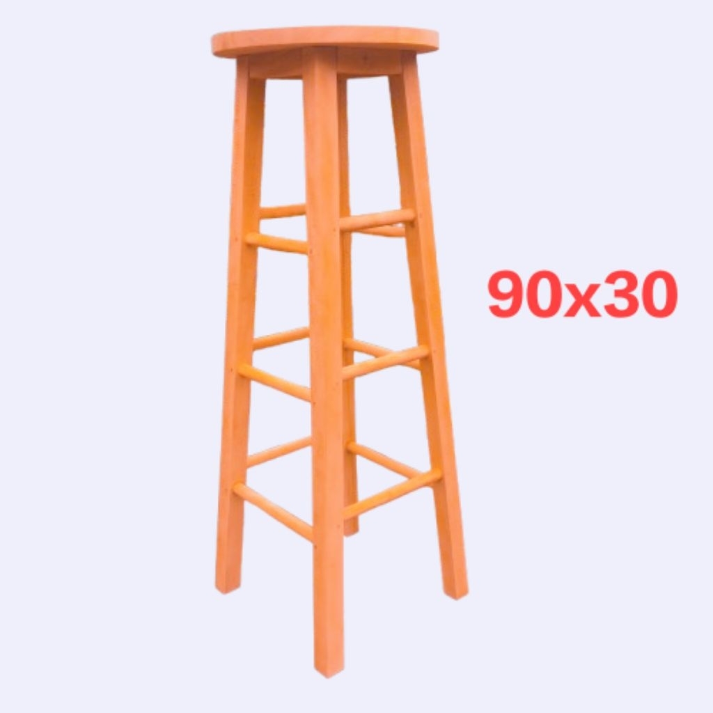kursi Bar Kursi Cafe Kursi kayu tinggi 90x30cm