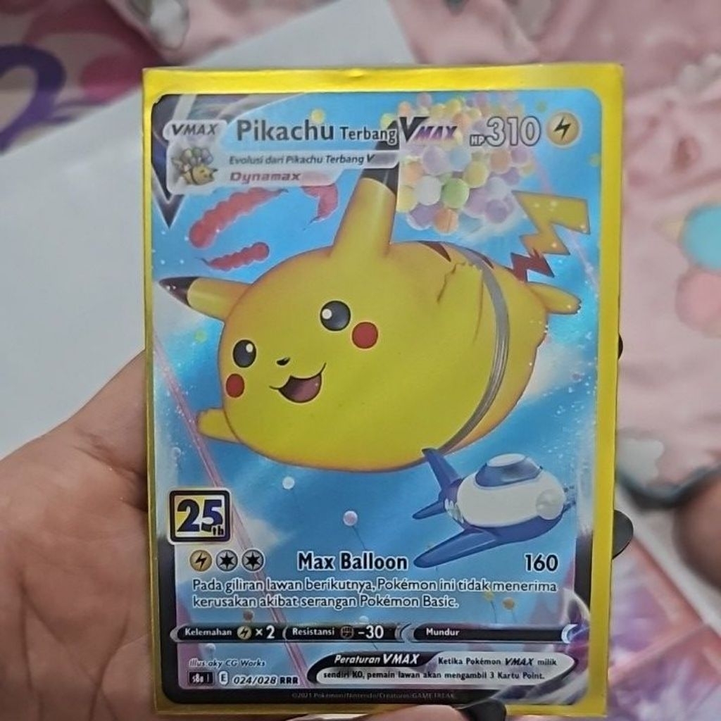 pikachu terbang pokemon card rare