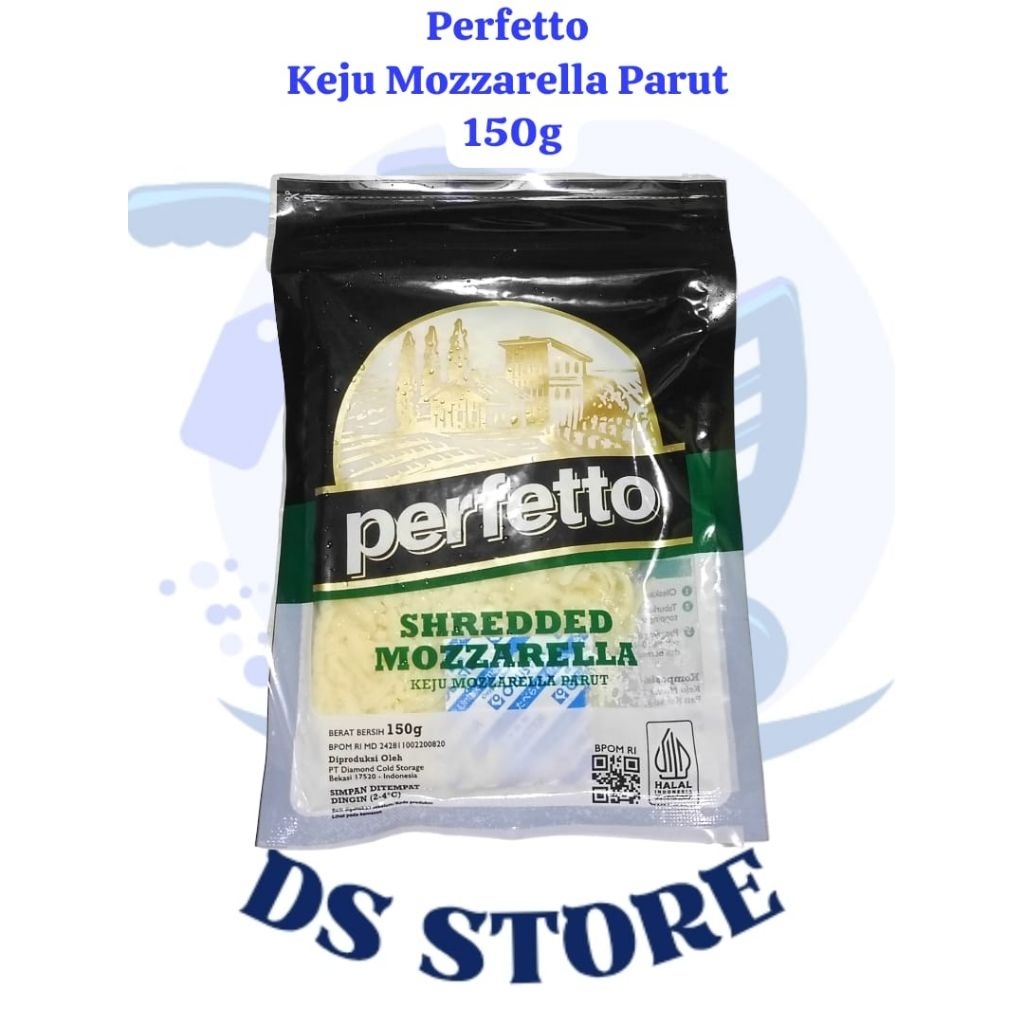 Perfetto Mozarella Shredded 150g / Keju Mozarella Parut