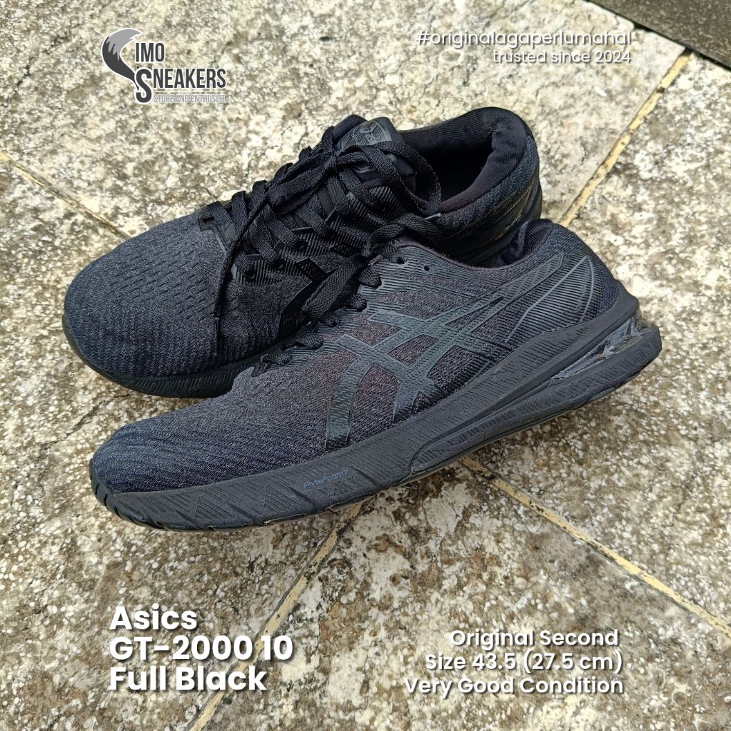 Asics GT-2000 10 Hitam Sepatu Running Sneakers Original