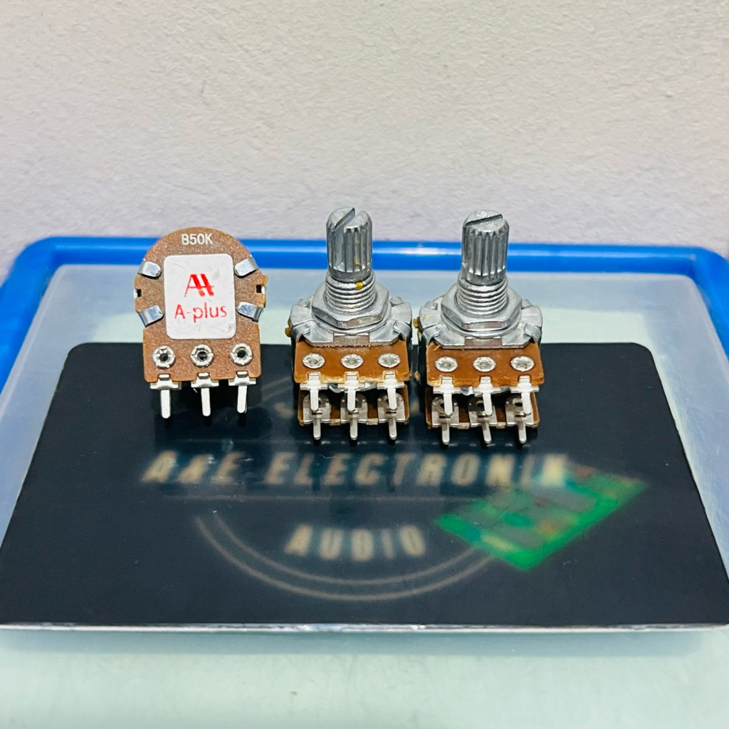 Potensio stereo 50k Aples as pendek / Potensio A-ples stereo 50k as pendek