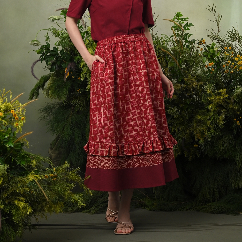 NONA RARA - Runa Garut Harmoni P0668, Rok batik wanita modern