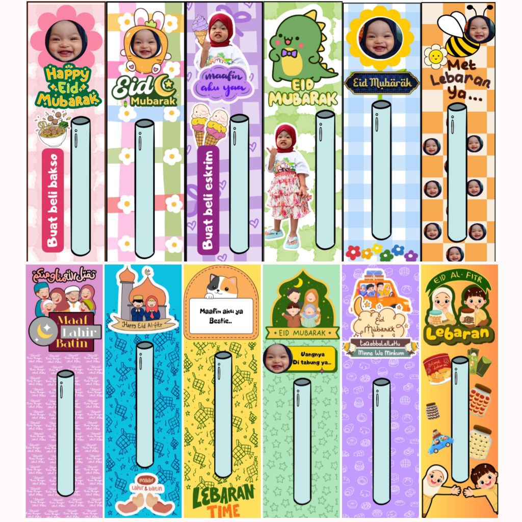 AMPLOP LEBARAN PANJANG CUSTOM SEDOTAN + SNACK