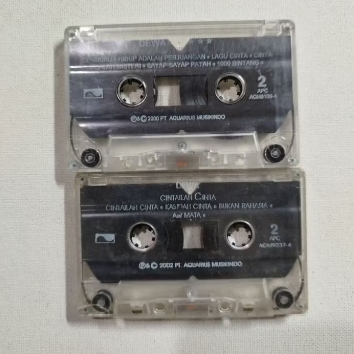 KASET PITA DEWA 19 BINTANG LIMA & CINTAILAH CINTA (2KASET TANPA COVER)