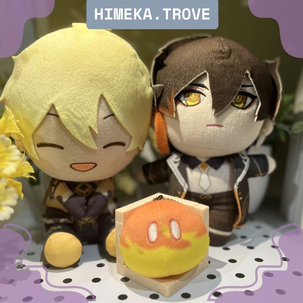 Genshin Impact Plush – Aether Pofutto Banpresto / Zhongli Fanmade / Pyro Slime