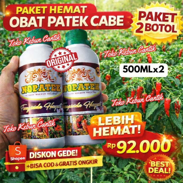 Obat Patek Cabe Rawit NOPATEK 500ml x2 Botol – Anti Busuk Buah Cabe