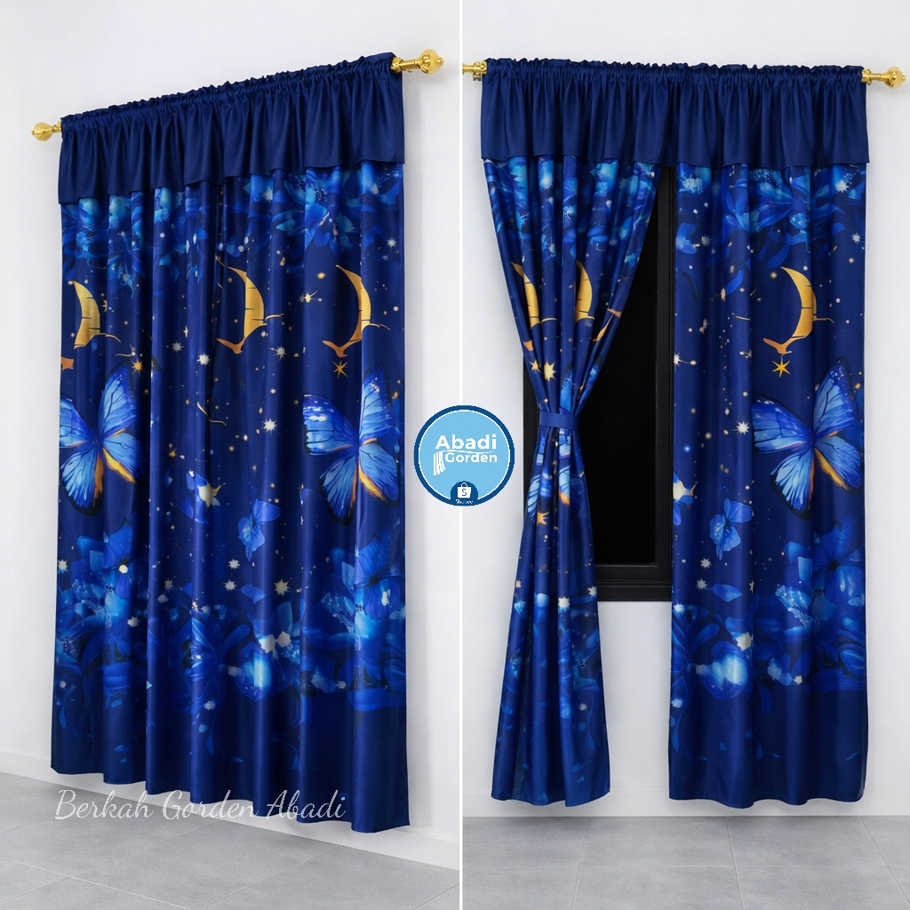 Gorden Poni Belah Tengah (Harga Sudah Sepasang) Gorden Minimalis Gorden Pintu Kain Halus Lembut