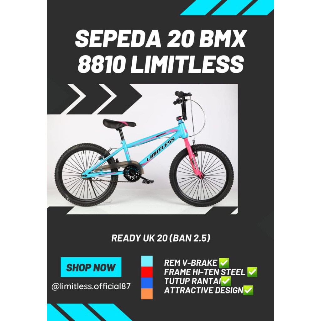Sepeda anak cowok/BMX 20 inch LIMITLESS 8810