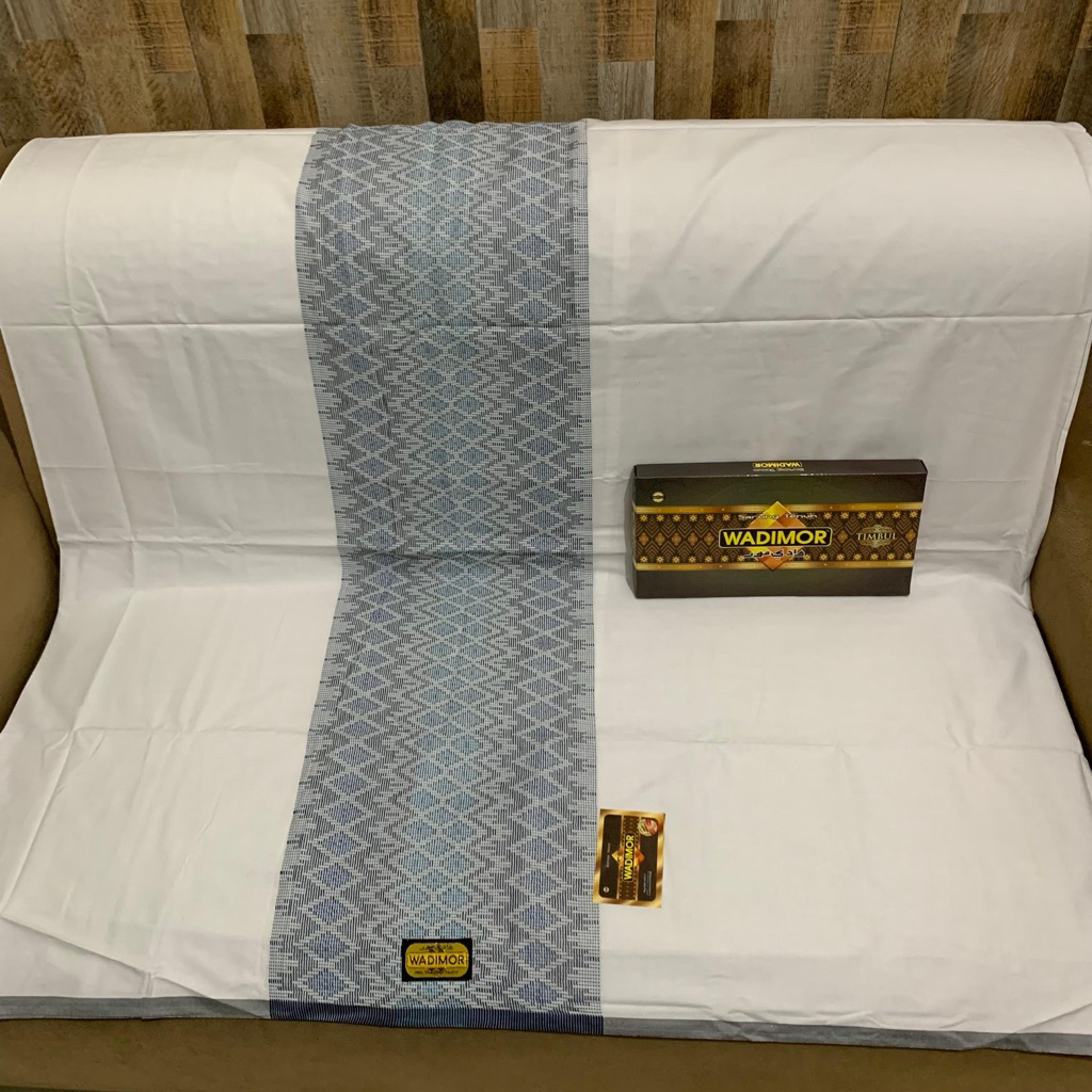 Sarung Putih Wadimor Timbul & Motif Bali 555