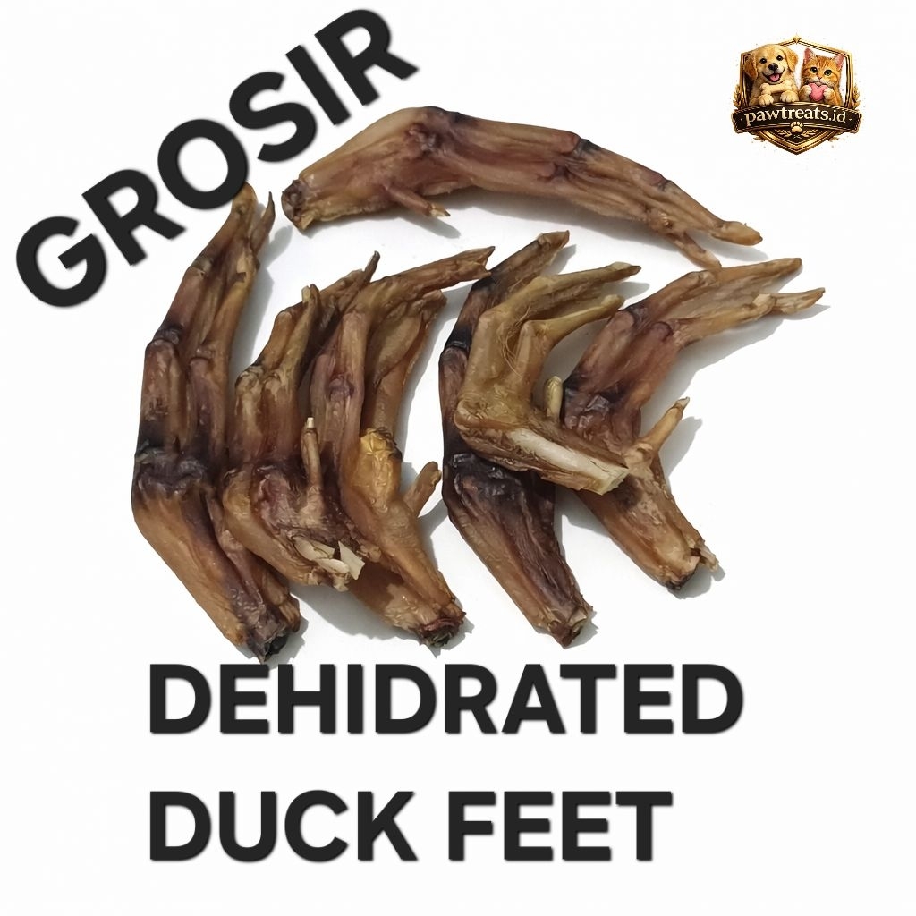 Ceker Bebek Kering - Dried Duck Feet - Snack Anjing - Snack Kucing - GROSIR