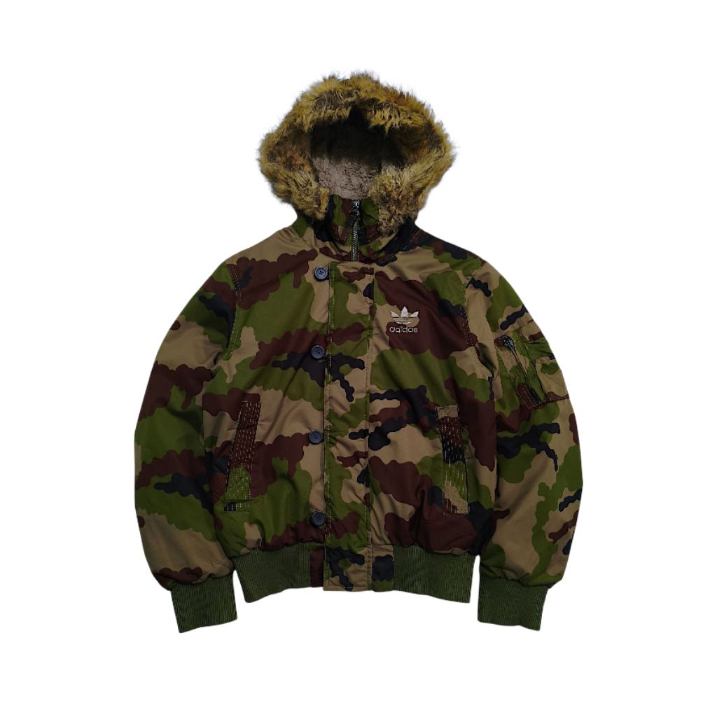 Adidas trefoil bomber camouflage jacket