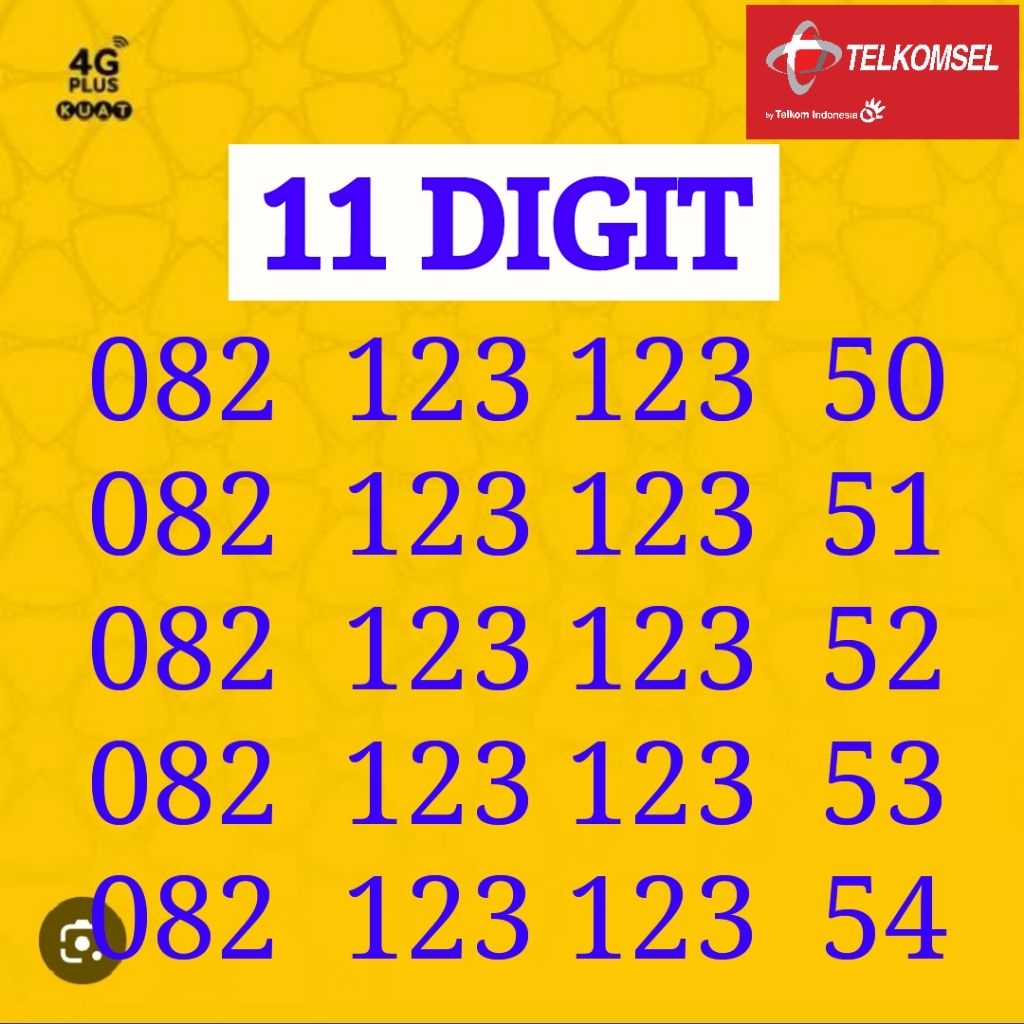 11 Digit           Nomor Cantik Simpati Nomor Cantik Telkomsel - Nomer Cantik Telkomsel - No Simpati