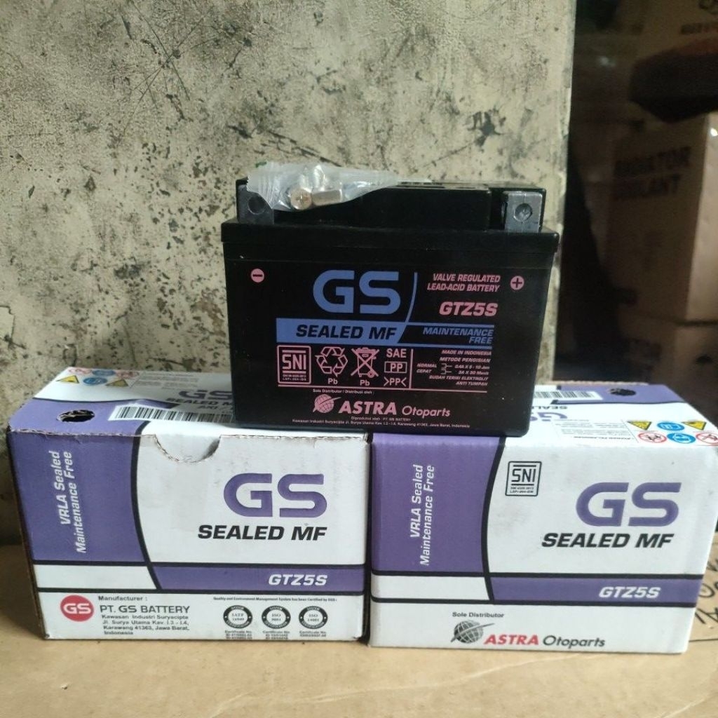 Aki Accu Baterai gtz5 gs Astra Universal Semua Motor - Original