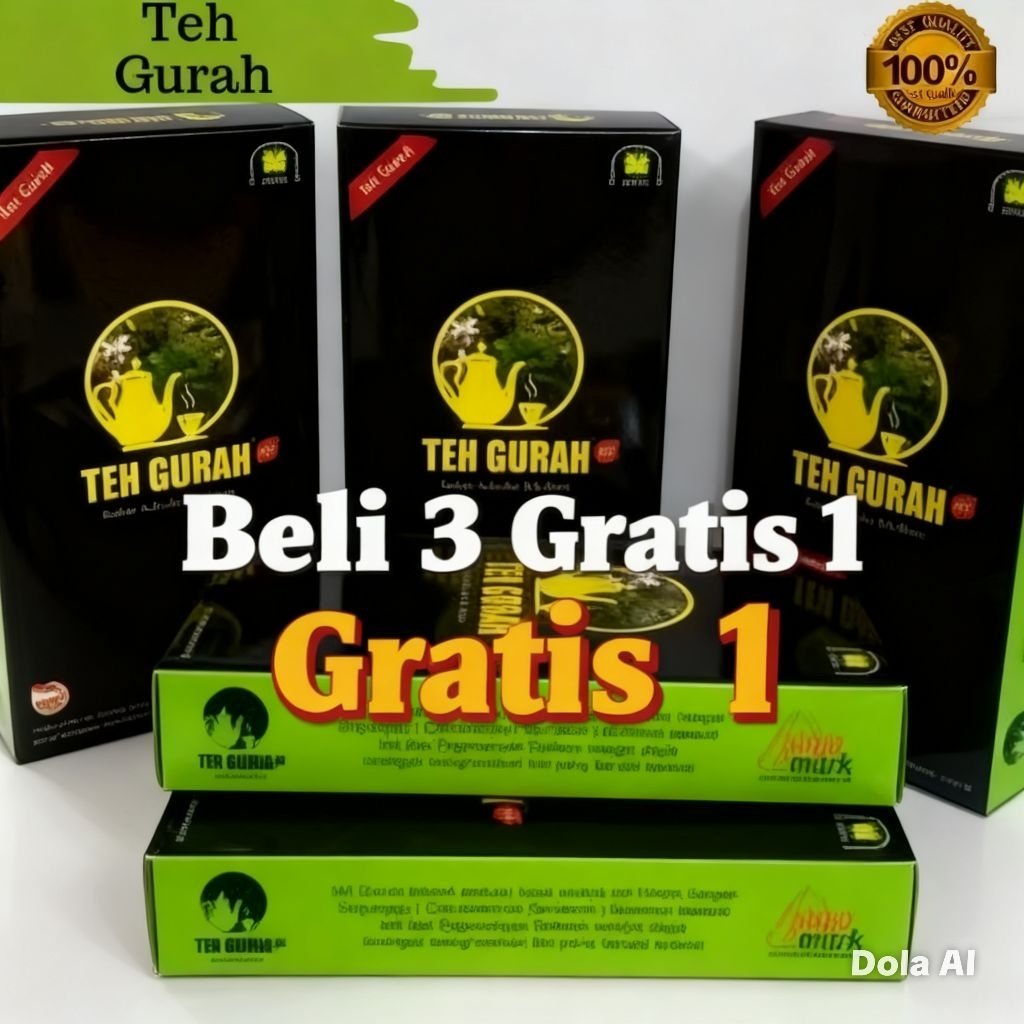TEH GURAH ORIGINAL NASA- Teh Herbal untuk atasi Dahak, Batuk ,sinusitis,dan asma , 100% alami sudah 