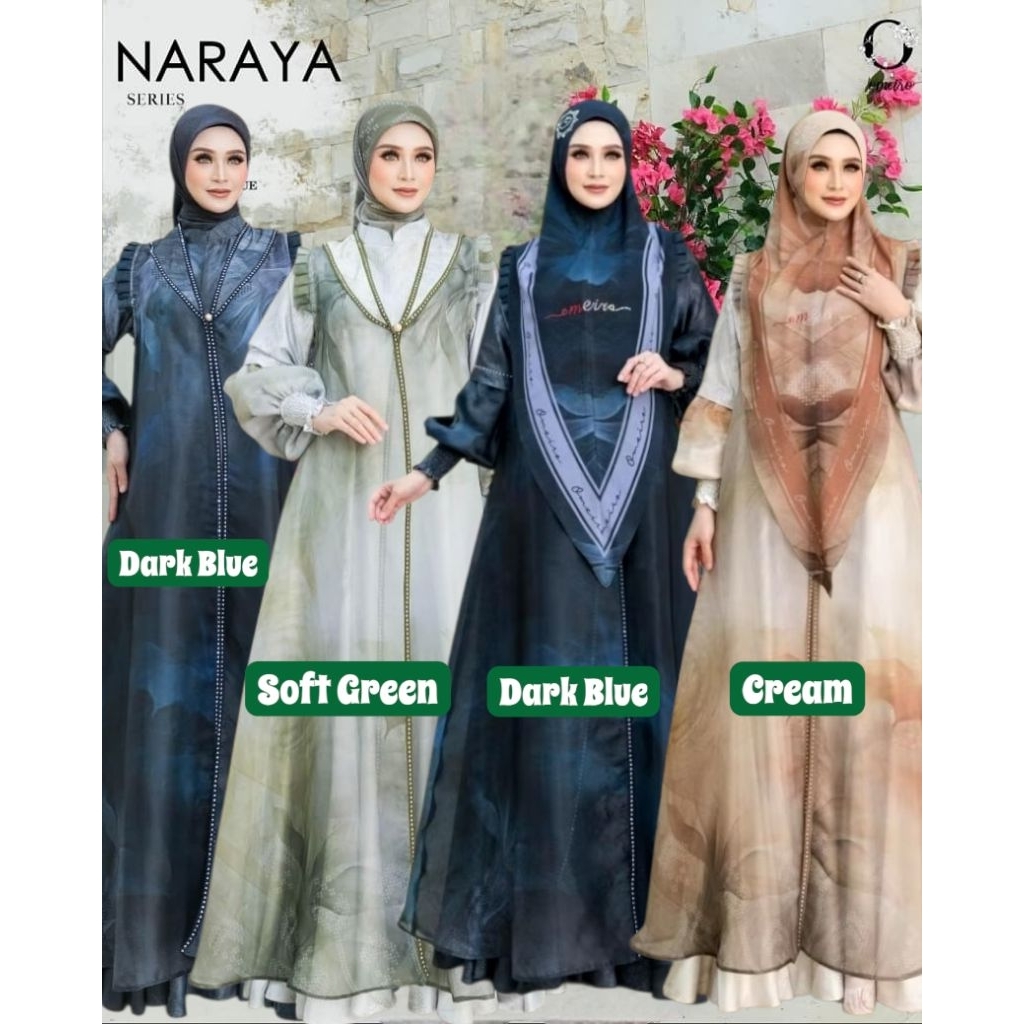 NARAYA SERIES ORIGINAL BY OMEIRO ADDICT | SET GAMIS SYARI & SCRAF