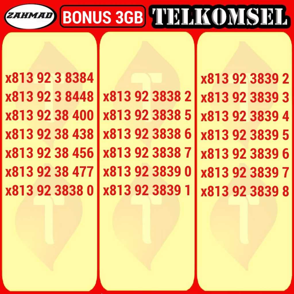 TSEL-C) NOCAN Telkomsel Triple kartu perdana nomor cantik simpati 777 888 999