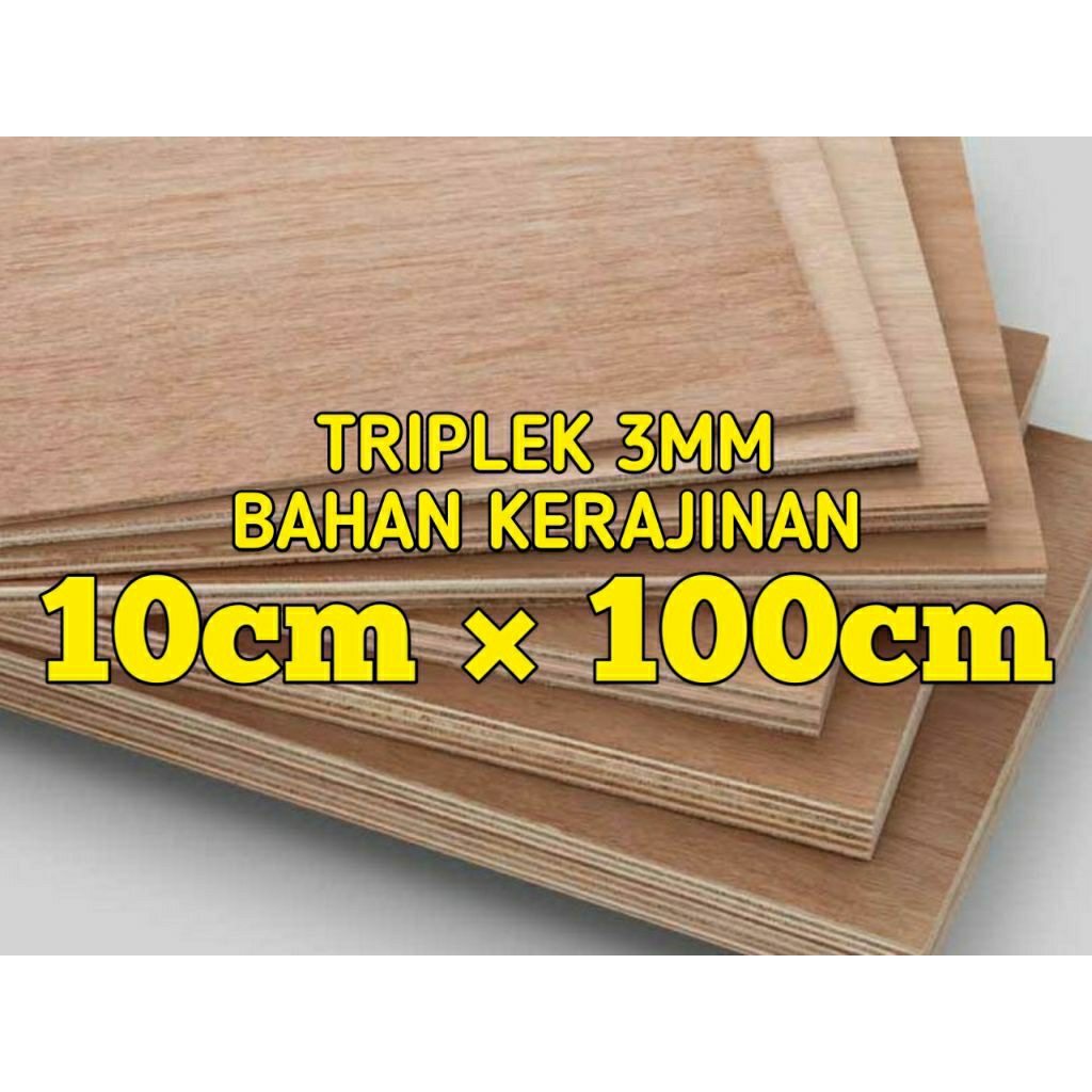 Triplek 3mm 10cm × 100cm bahan kerajinan miniatur