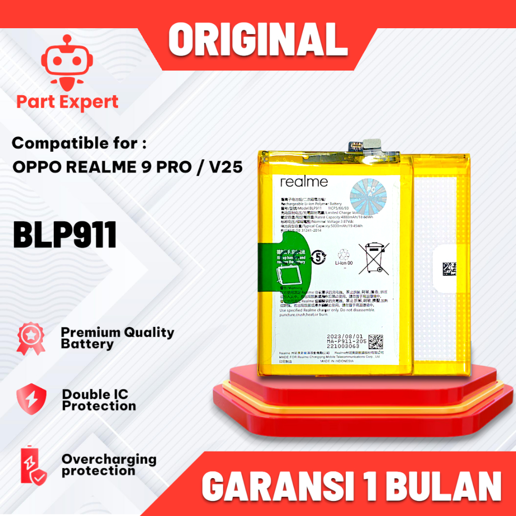 BATERAI REALME BLP911 REALME 9 PRO/V25 ORIGINAL