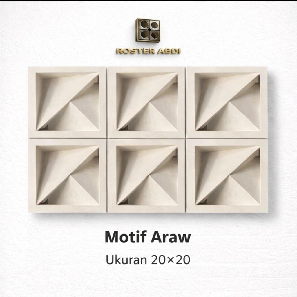 roster minimalis/ roster beton minimalis motif arau 2 sisi