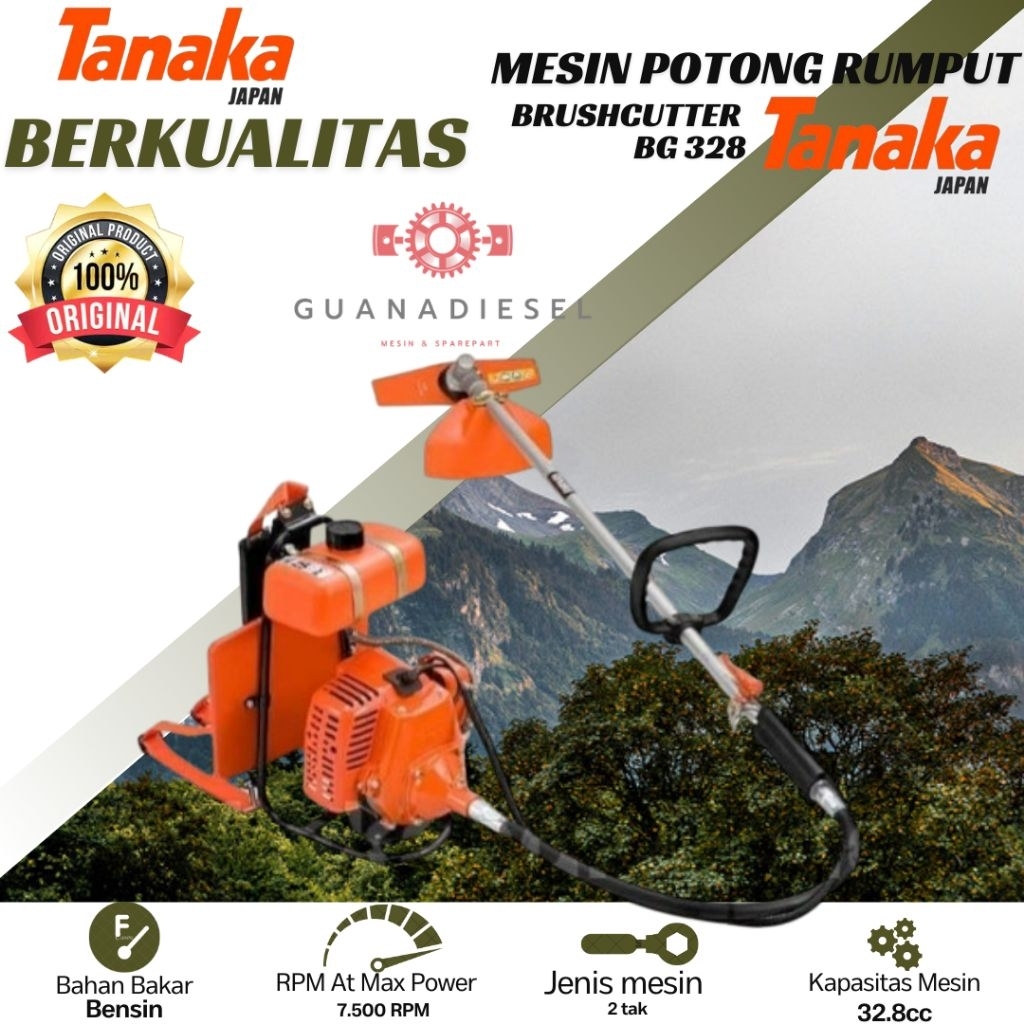 Mesin potong rumput TANAKA SUM 328 SE II Mesin potong rumput Tanaka original