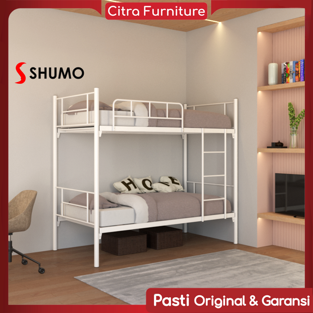 SHUMO Ranjang Tingkat Besi Kasur 100 / 100 | Bunk Bed Minimalis Susun