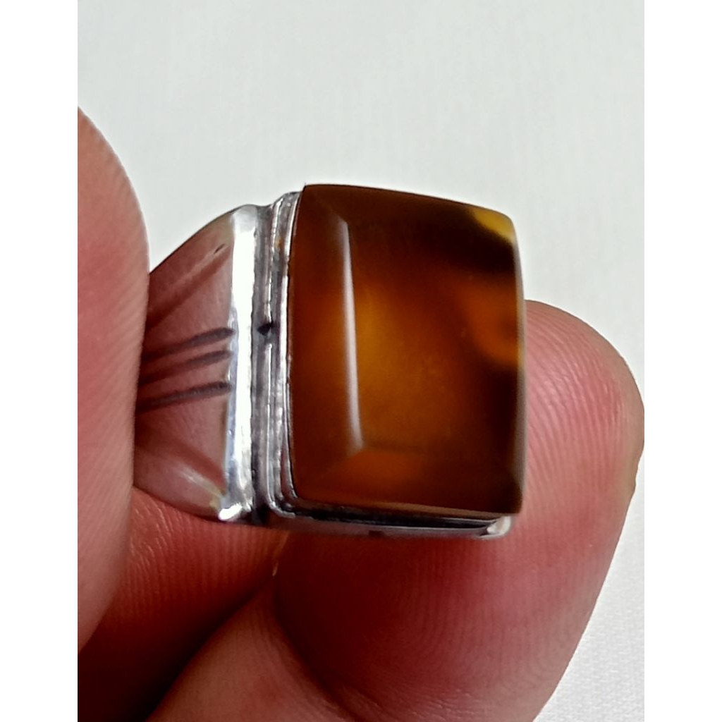 Cincin Batu Akik Lawas Solar Madu Baturaja Toppppp