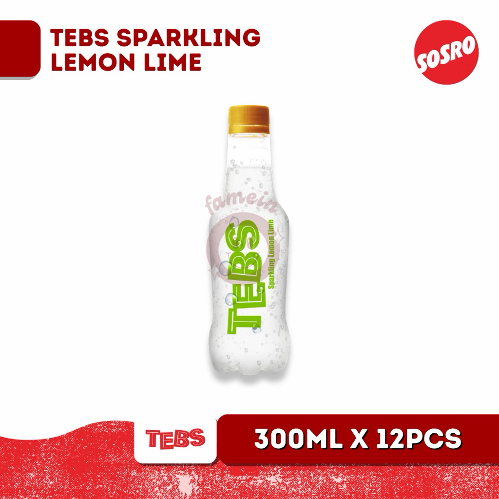 TEBS PET/Botol Sparkling Lemon Lime 300ml Isi 12pcs