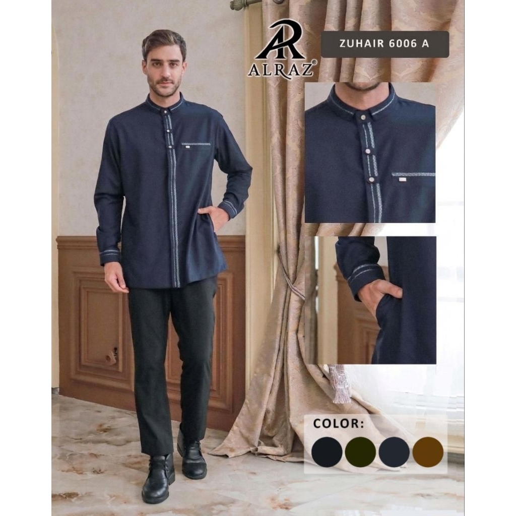 Koko AL RAZ Panjang Dewasa (Zuhair & Fathan-Fs) | Baju Muslim Al Raz Lengan Panjang Manset