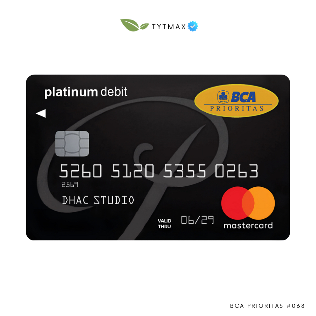 BCA Prioritas #068 v3 / Dummy Credit Card / Kartu Mainan