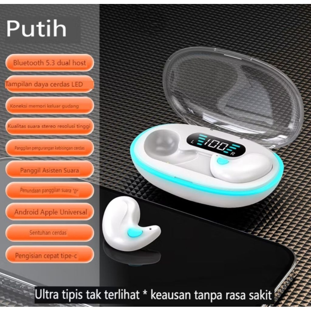 HEADSET NIRKABLE X55 PEREDAM KEBISINGAN EARPHONE BLUETOOTH